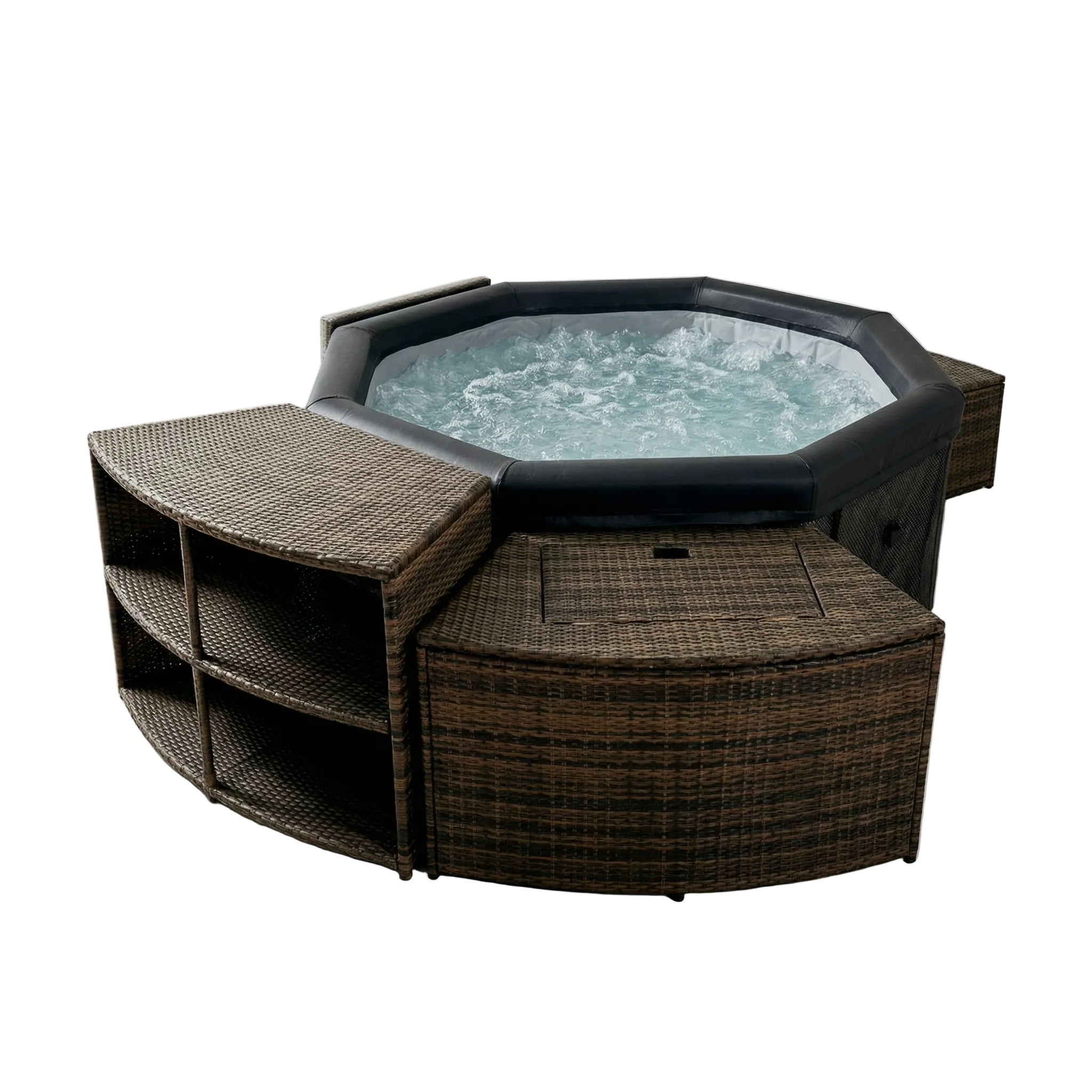 Spa Gonflable UNIFUN UNI17621EU – 4-6 Places – 193cm – Mousse PE & 90 Jets de Bulles