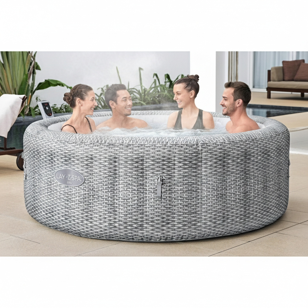 Spa Gonflable Palm Springs – 4-6 Places– Gris Moderne