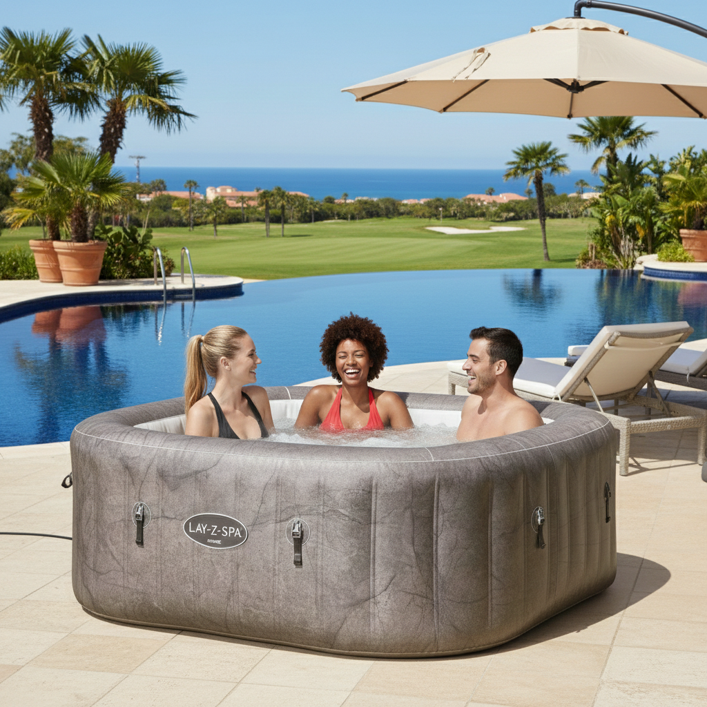Spa Gonflable Bestway Rome Smart AirJet 6001K – 6 Places – 1.80m – Marbre Brun