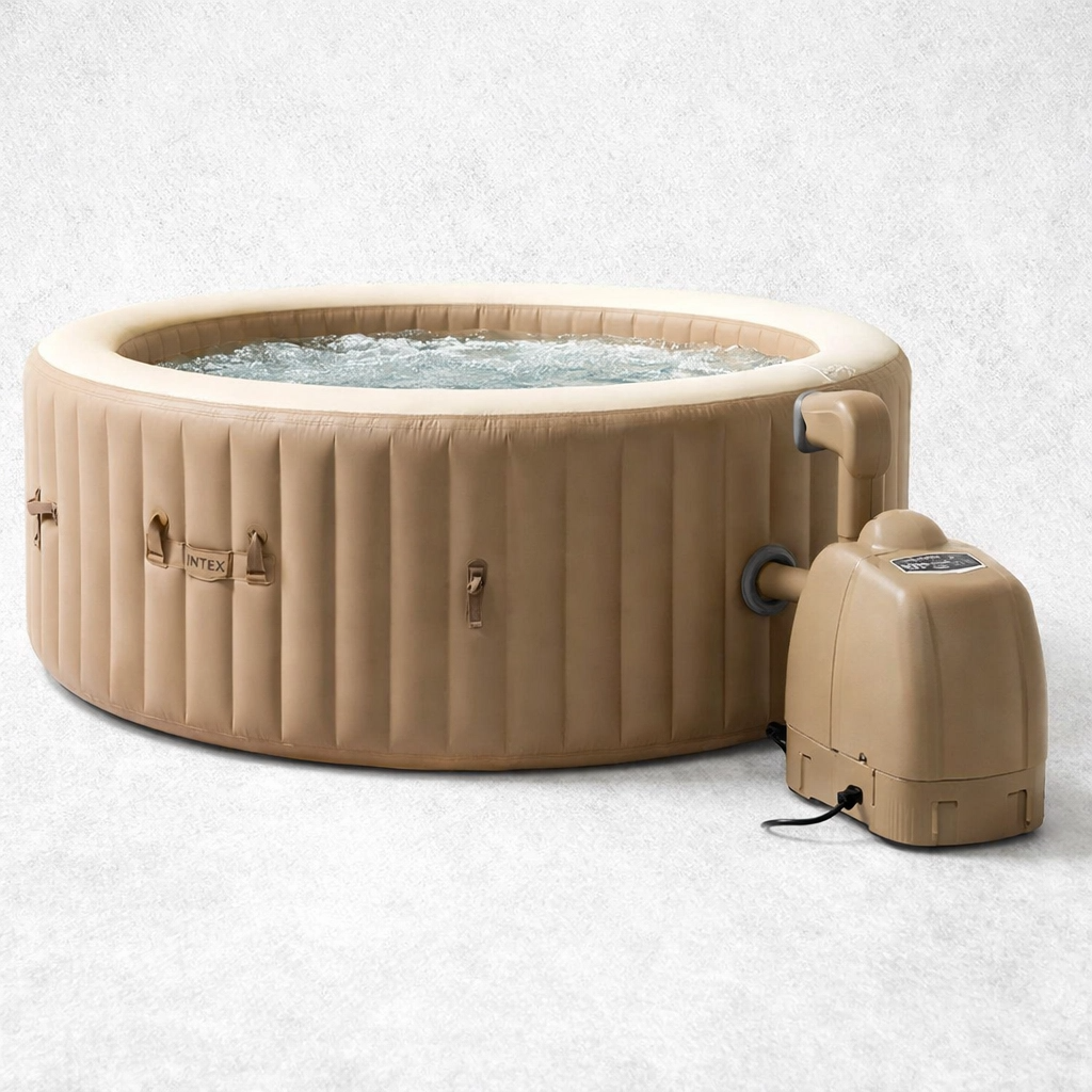 Spa gonflable Jackbo 6 places avec couverture incluse, 120 jets, usage extérieur

