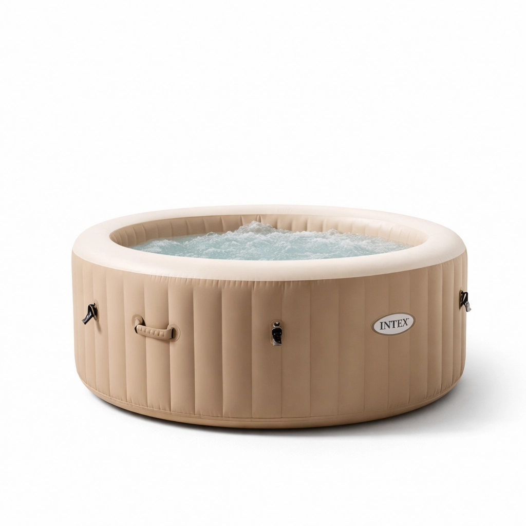 Spa gonflable Jackbo 6 places avec couverture incluse, 120 jets, usage extérieur