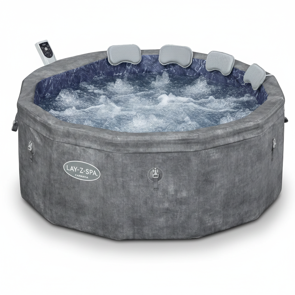 Spa Gonflable Bestway 6001V – 4-6 Places – 1.70m x 65cm – Gris Anthracite Moderne