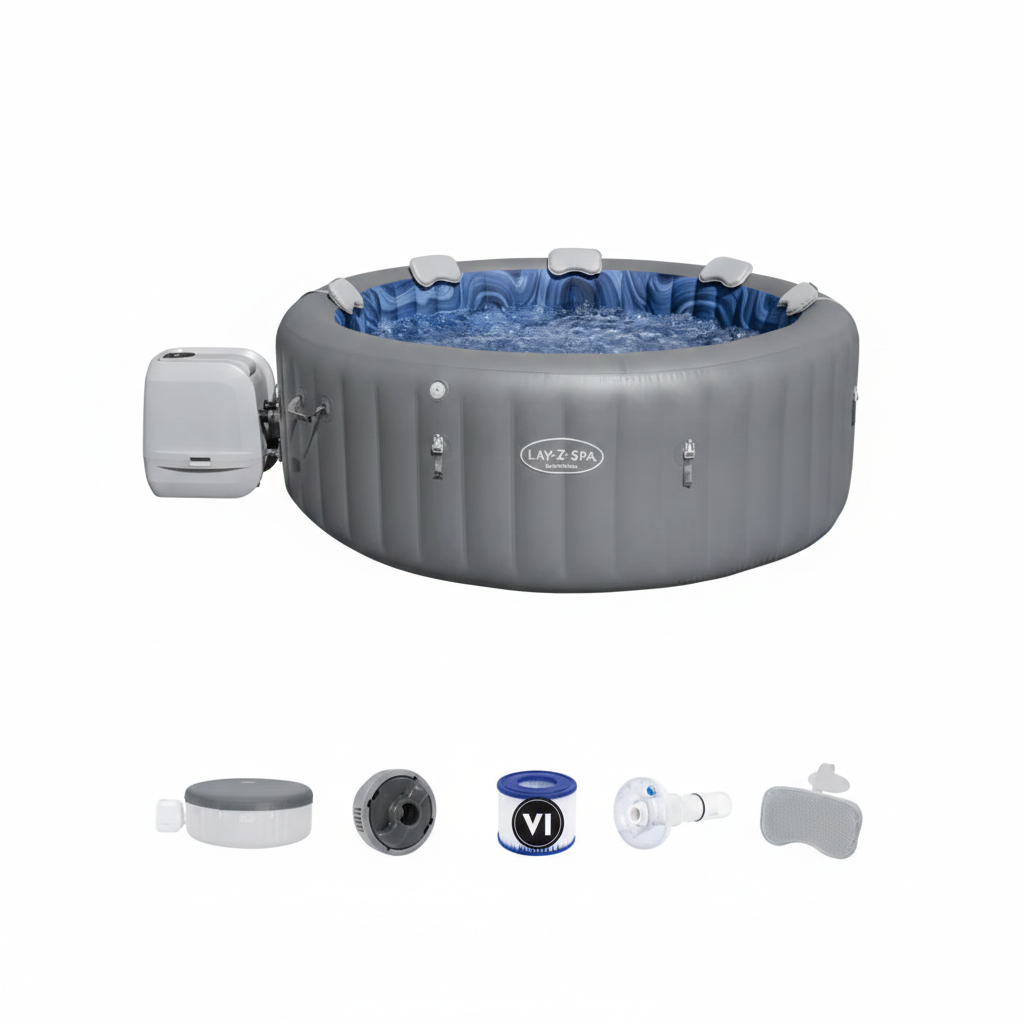 Spa Gonflable Bestway Santorini Smart HydroJet Pro 6001T – 5-7 Places – WiFi & App