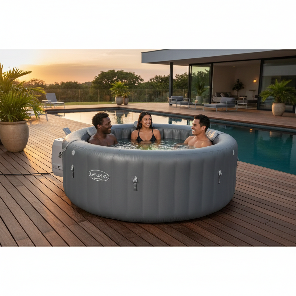 Spa Gonflable Bestway Santorini Smart HydroJet Pro 6001T – 5-7 Places – WiFi & App