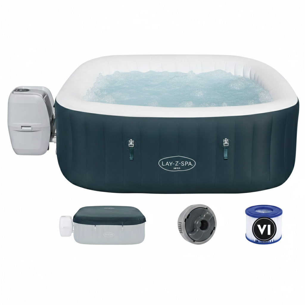 Spa Gonflable Bestway Ibiza AirJet 60025 – 6 Places – Carré 1.80m