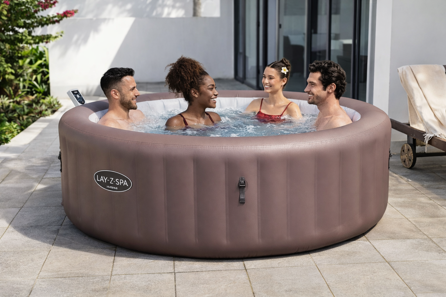 Spa Gonflable UltraFit airjet 4-6 Places – Jacuzzi Extérieur Portable avec Bulles, Bain Chaud en PVC