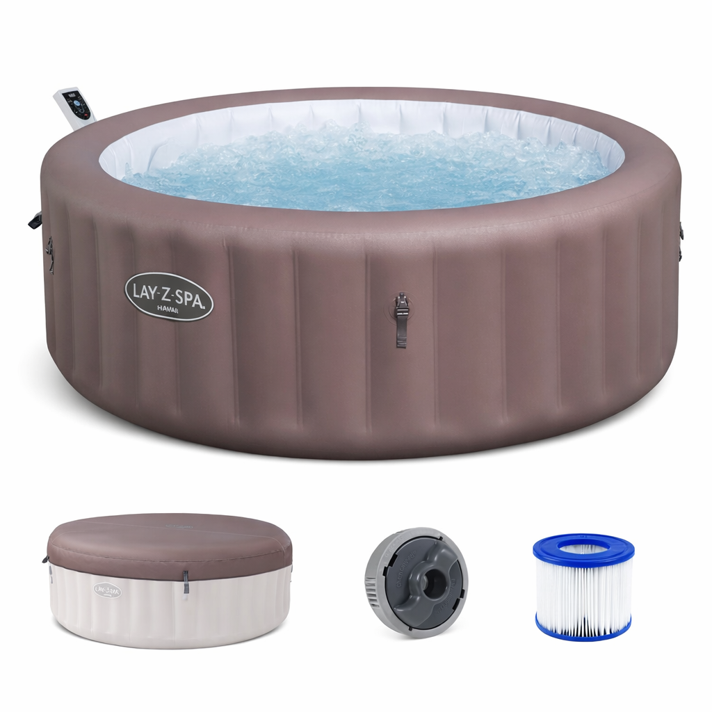 Spa Gonflable UltraFit airjet 4-6 Places – Jacuzzi Extérieur Portable avec Bulles, Bain Chaud en PVC