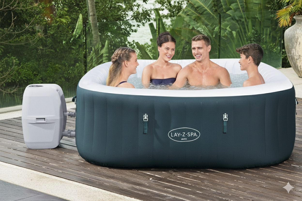 Spa Gonflable Bestway Ibiza AirJet 60025 – 6 Places – Carré 1.80m