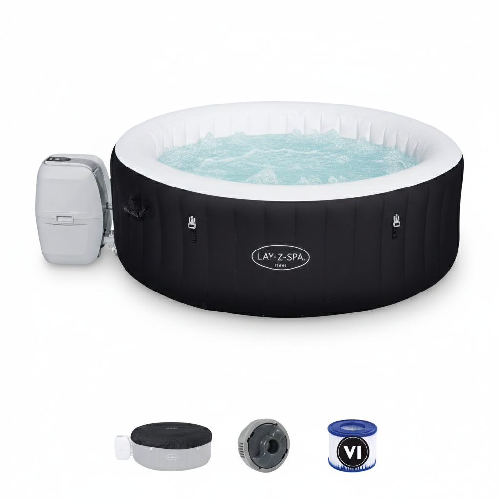 Spa Gonflable Bestway 60001 Lay-Z-Spa – 1.80m x 66cm – 2-4 Personnes