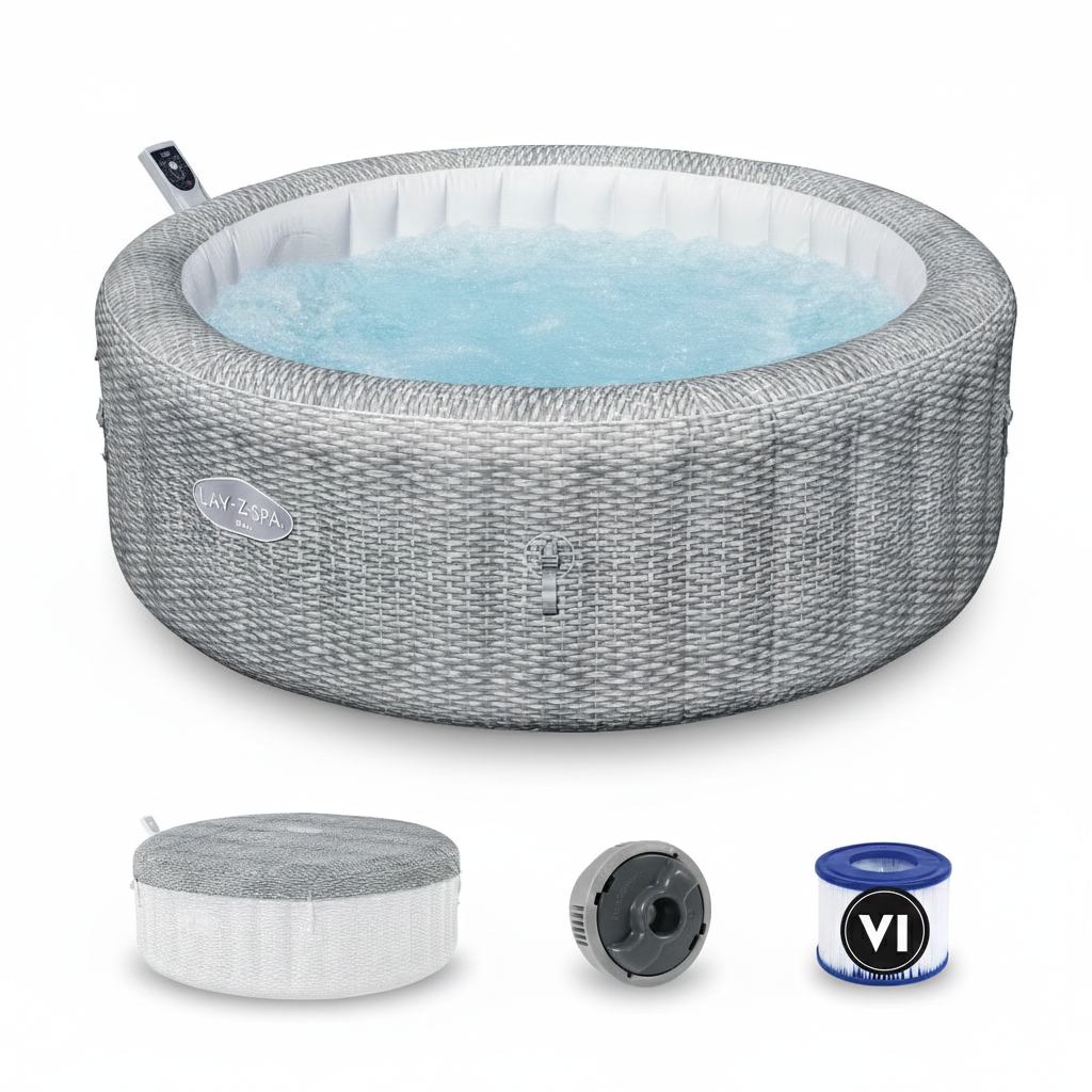 Spa Gonflable  Palm Springs – 4-6 Places– Gris Moderne