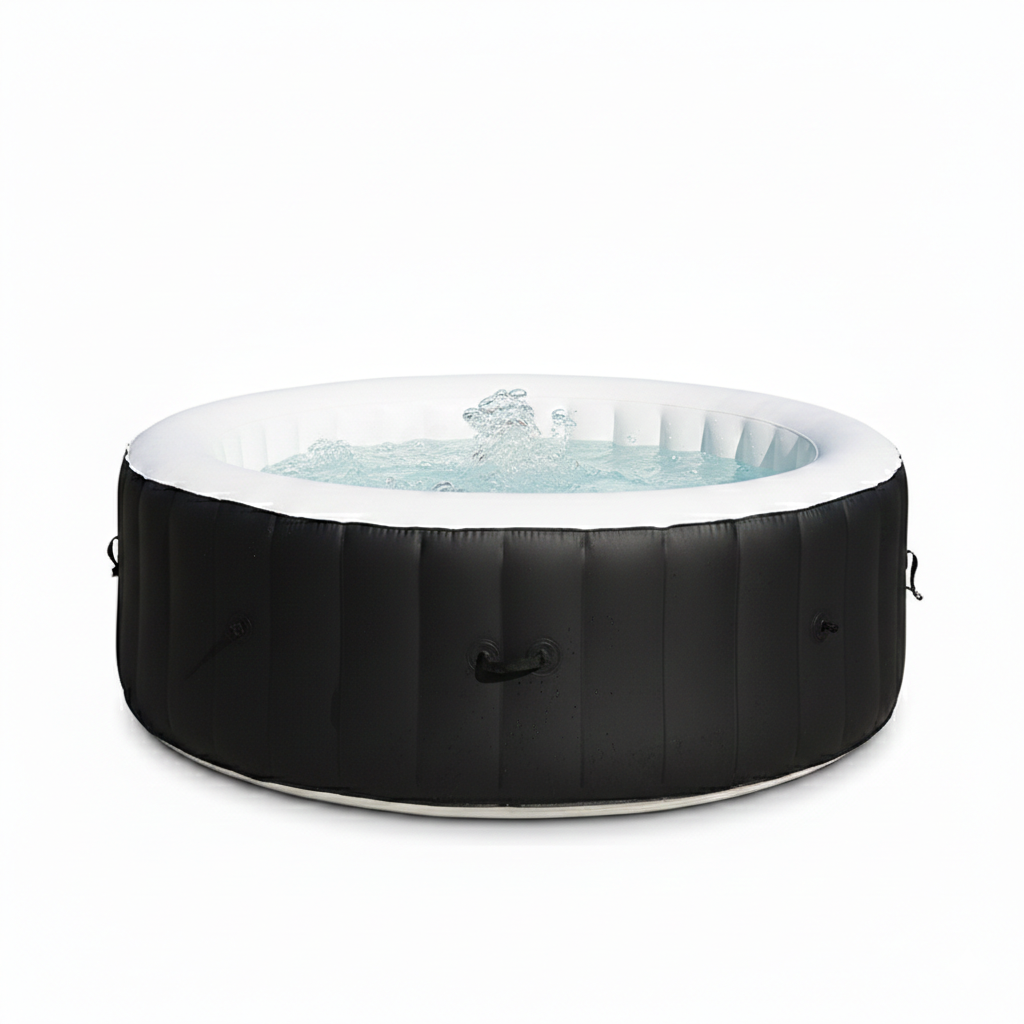 Dimensions et profondeur d'un spa gonflable rond 4 places vue latérale
