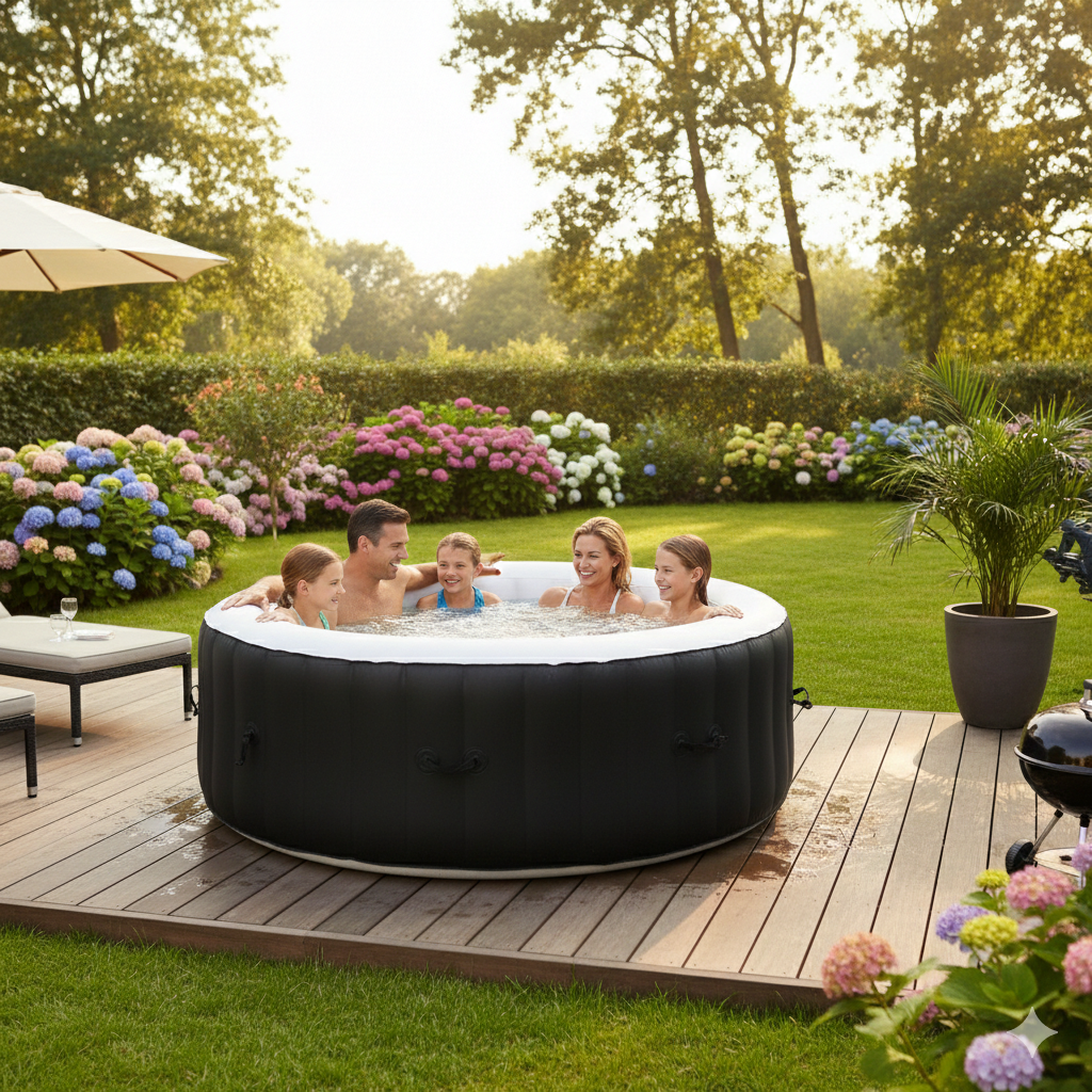 spa gonflable rond extérieur 4 places 
