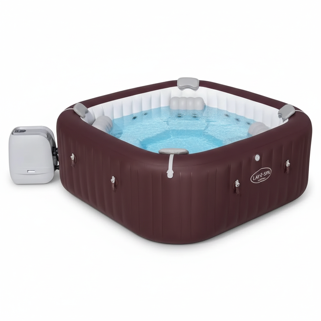 Spa Gonflable HydroJet Pro – 4-6 Places – 2.01m x 80cm – Rouge Foncé