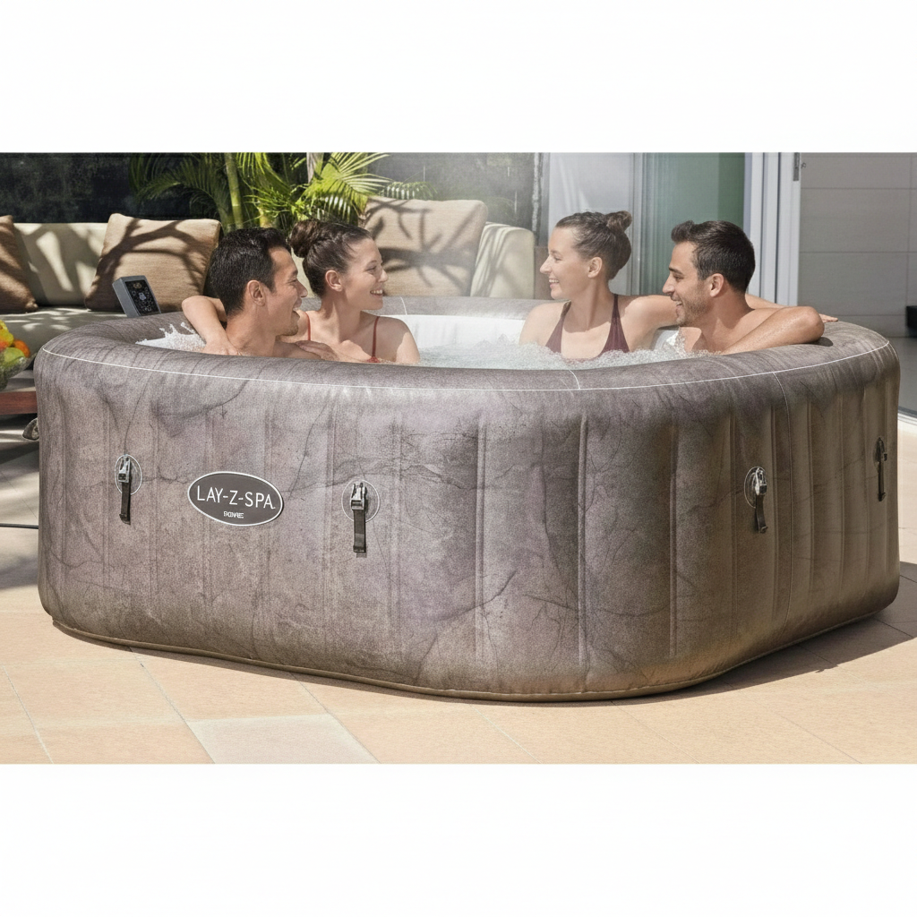 Spa Gonflable Bestway Rome Smart AirJet 6001K – 6 Places – 1.80m – Marbre Brun